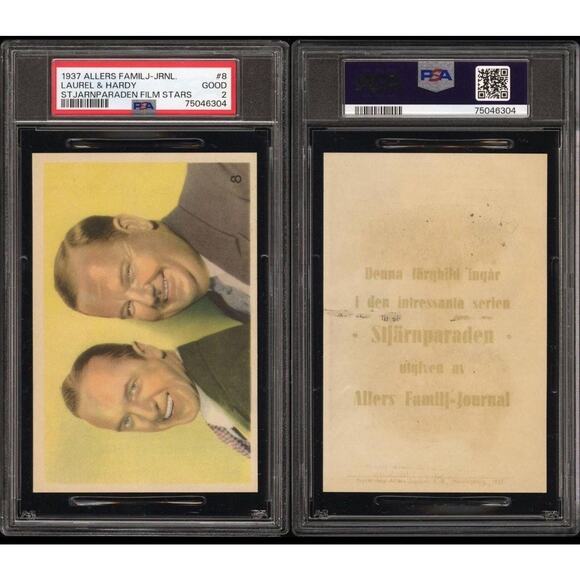 1937 Allers Familj-Journal Stjarnparaden Laurel and Hardy PSA 2 Highest Grade - Picture 2 of 3